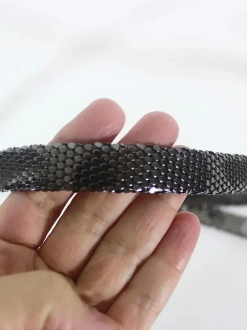 Vintage Gunmetal Mesh Belt